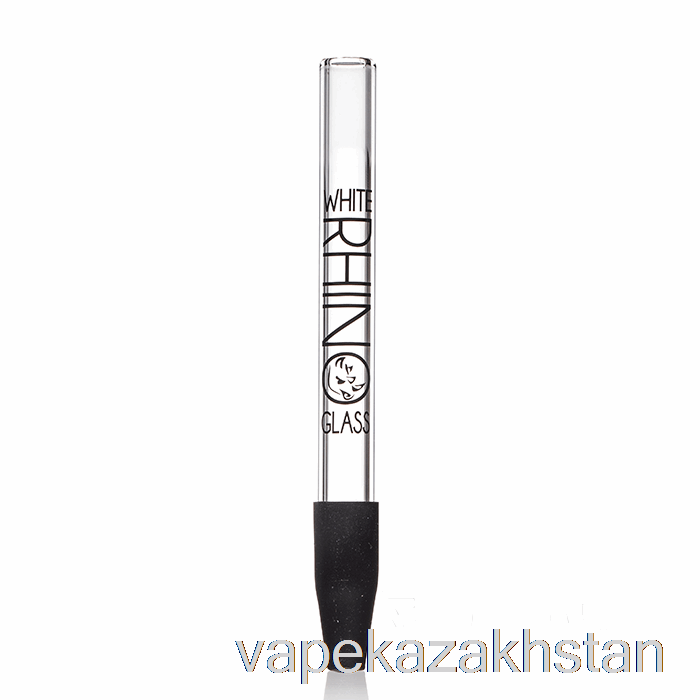 Vape Smoke White Rhino Pyrex Dab Straw V1